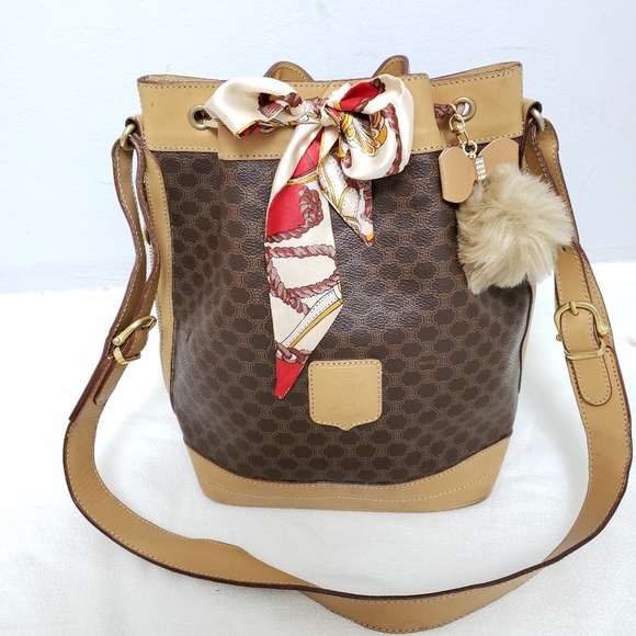 Authentic Vintage Celine drawstring bucket bag - Picture 1 of 16